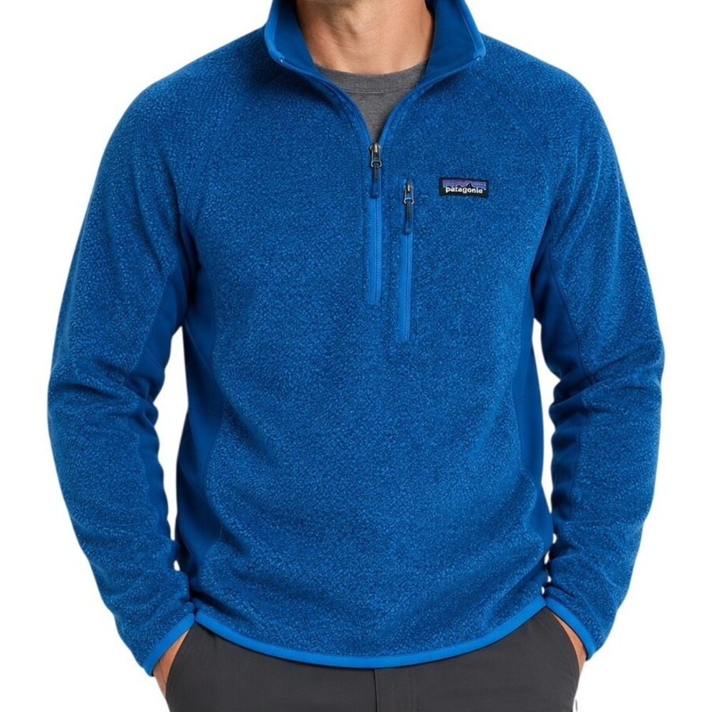 Patagonia Blue Fleece Quarter Zip Pullover‎ Sweater Men's Medium